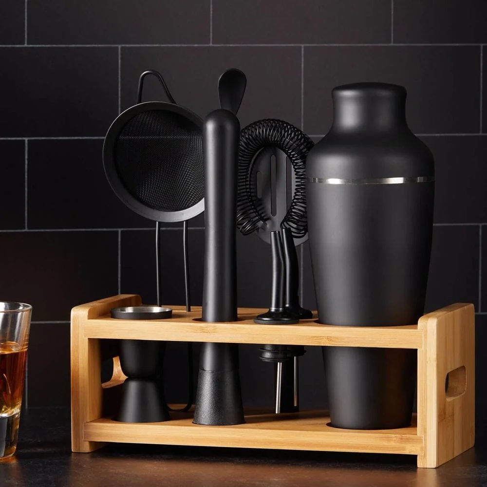 8-Piece Cocktail Shaker Set with Stand - Image 2