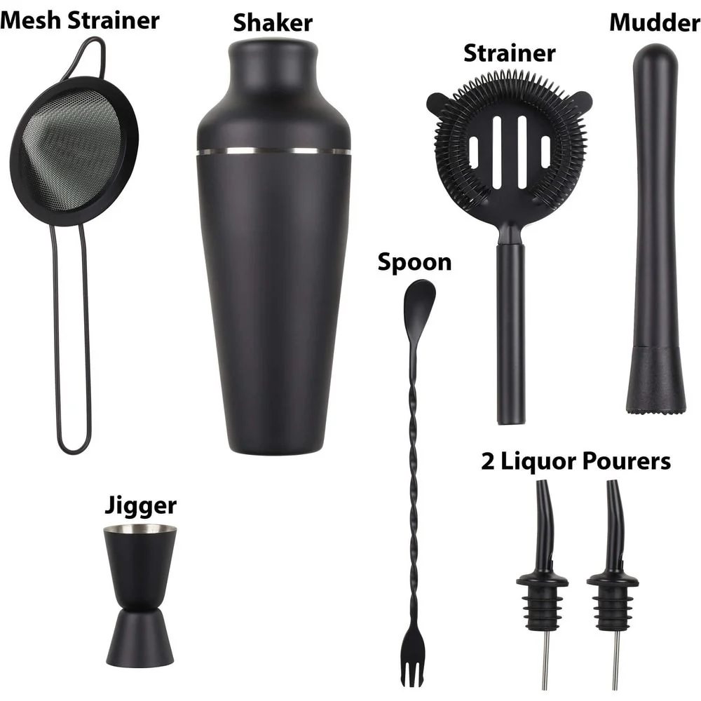 8-Piece Cocktail Shaker Set with Stand - Image 3