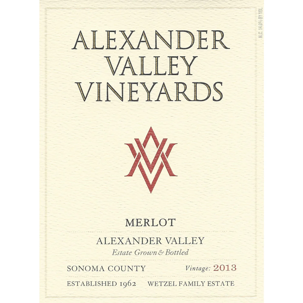 Alexander Valley Vineyards Estate Merlot 750ml