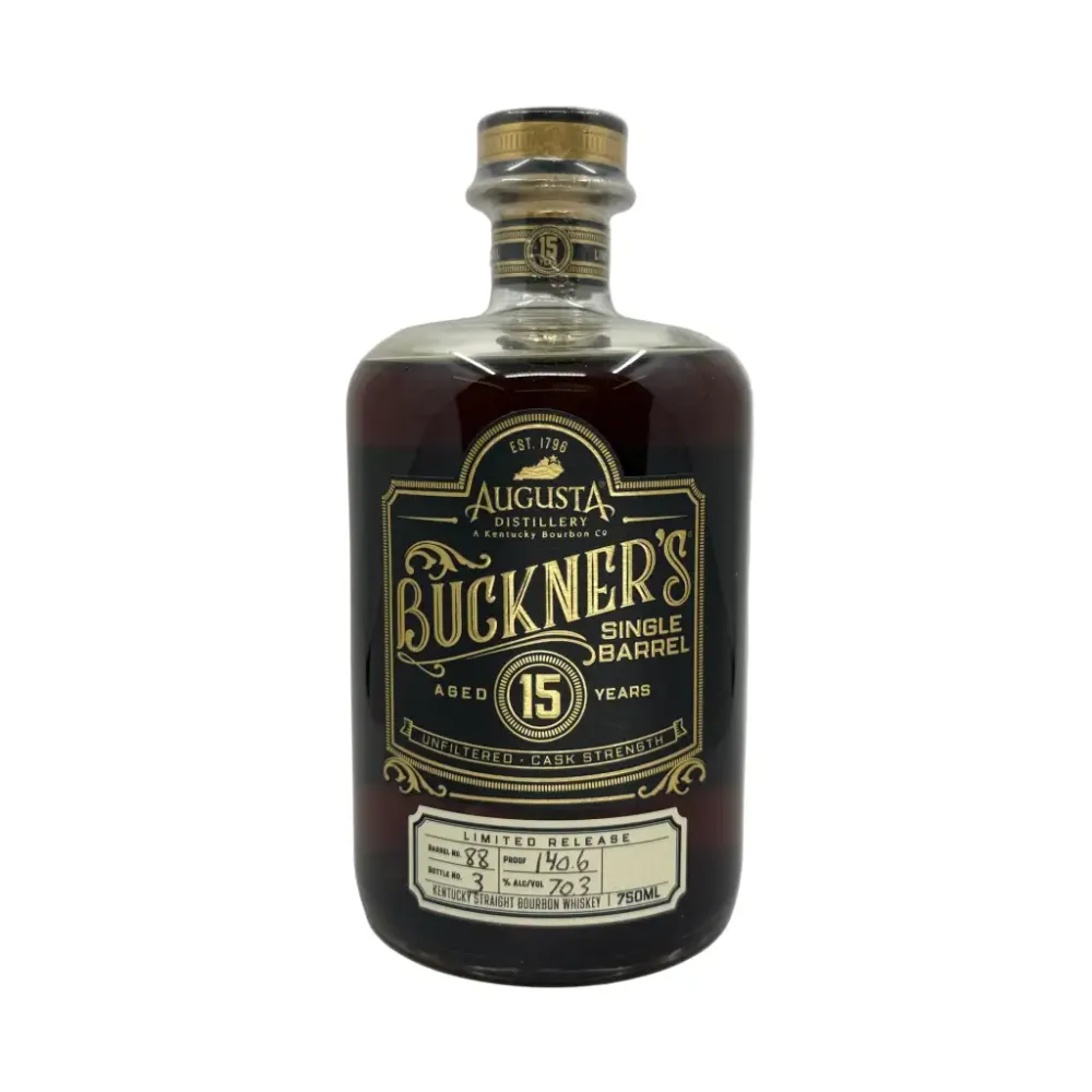 Augusta Distillery Buckner's Single Barrel Bourbon 15 Year Barrel 88 140.6 Proof Hazmat