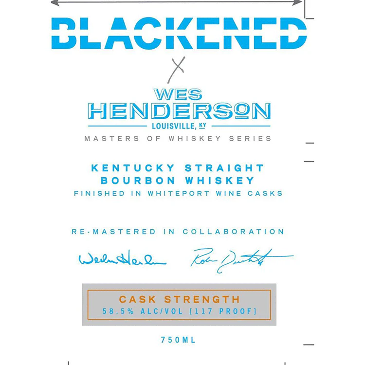 Blackened Wes Henderson Masters of Whiskey Series Kentucky Straight Bourbon Finished in White Port Wine Casks - Image 2