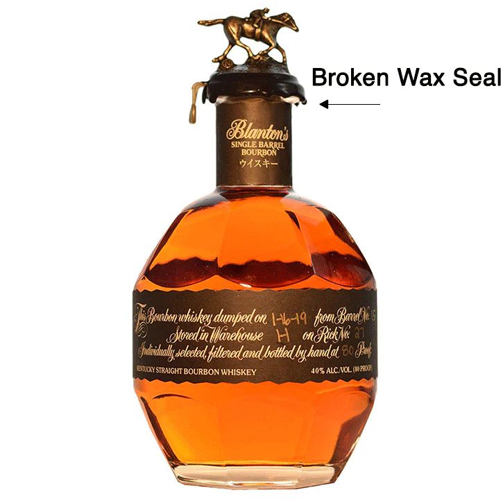 Blanton's Black Edition Bourbon Blooper Bottle - Broken Wax Seal (SEE DESCRIPTION) - Image 3