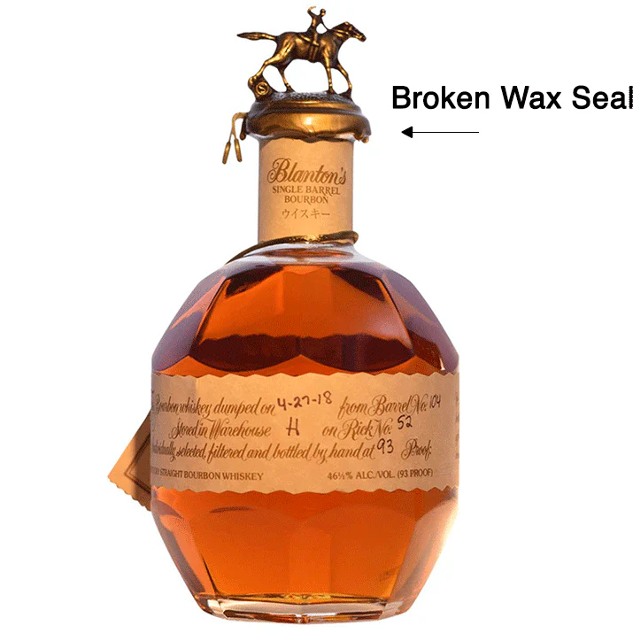 Blanton's Special Reserve Red Label - Japanese Import Bourbon Blooper Bottle - Broken Wax Seal (SEE DESCRIPTION) - Image 3