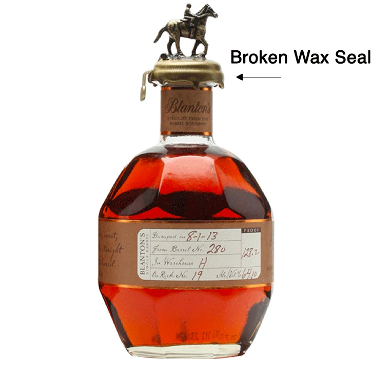 Blanton's Straight From The Barrel Bourbon Blooper Bottle - Broken Wax Seal (SEE DESCRIPTION) - Image 3