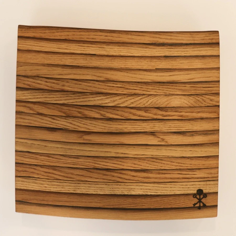 Bourbon Barrel Stave Cutting Board: Large Square - Image 3