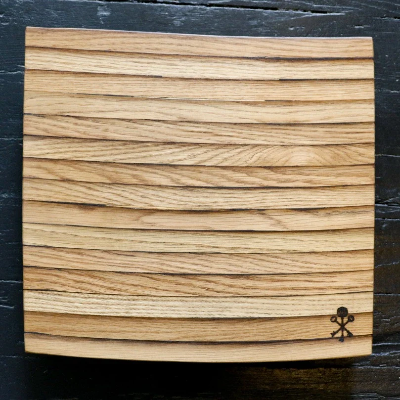 Bourbon Barrel Stave Cutting Board: Large Square - Image 4