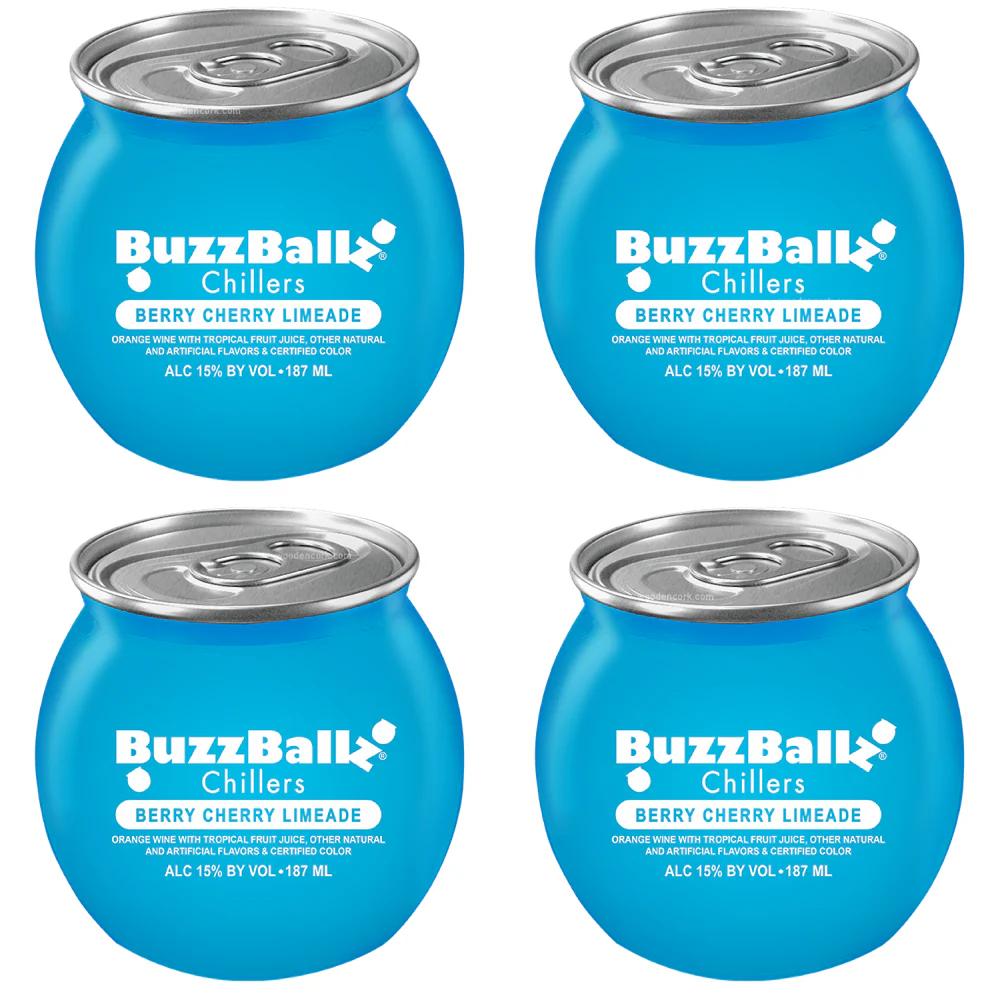 BuzzBallz Berry Cherry Limeade Pre-Mixed Cocktails 4-Pack