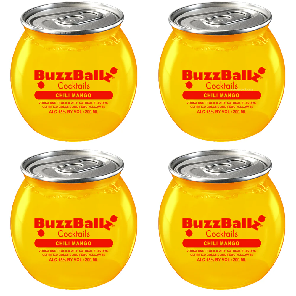 BuzzBallz Chili Mango Pre-Mixed Cocktails 4-Pack