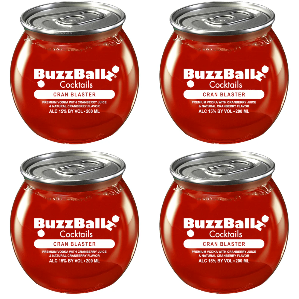 BuzzBallz Cran Blaster Pre-Mixed Cocktails 4-Pack