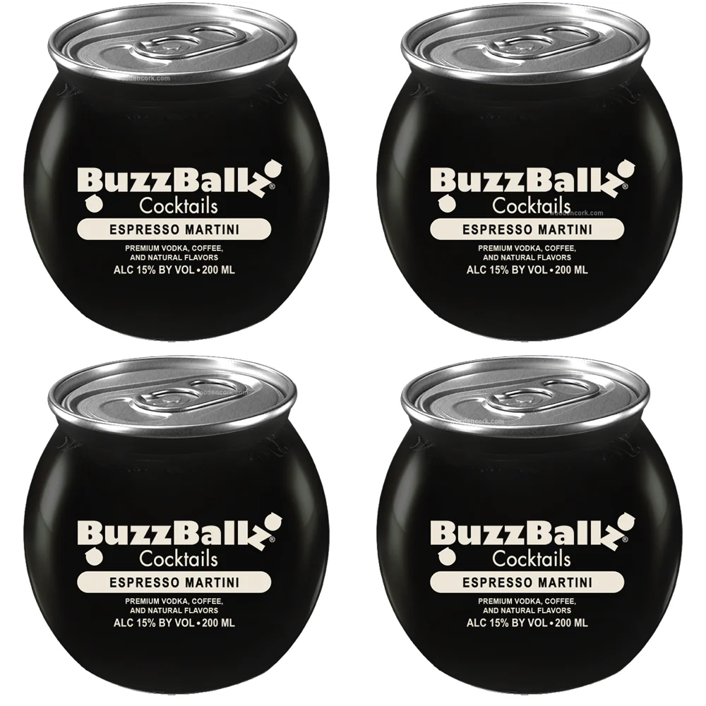 BuzzBallz Espresso Martini Pre-Mixed Cocktails 4-Pack