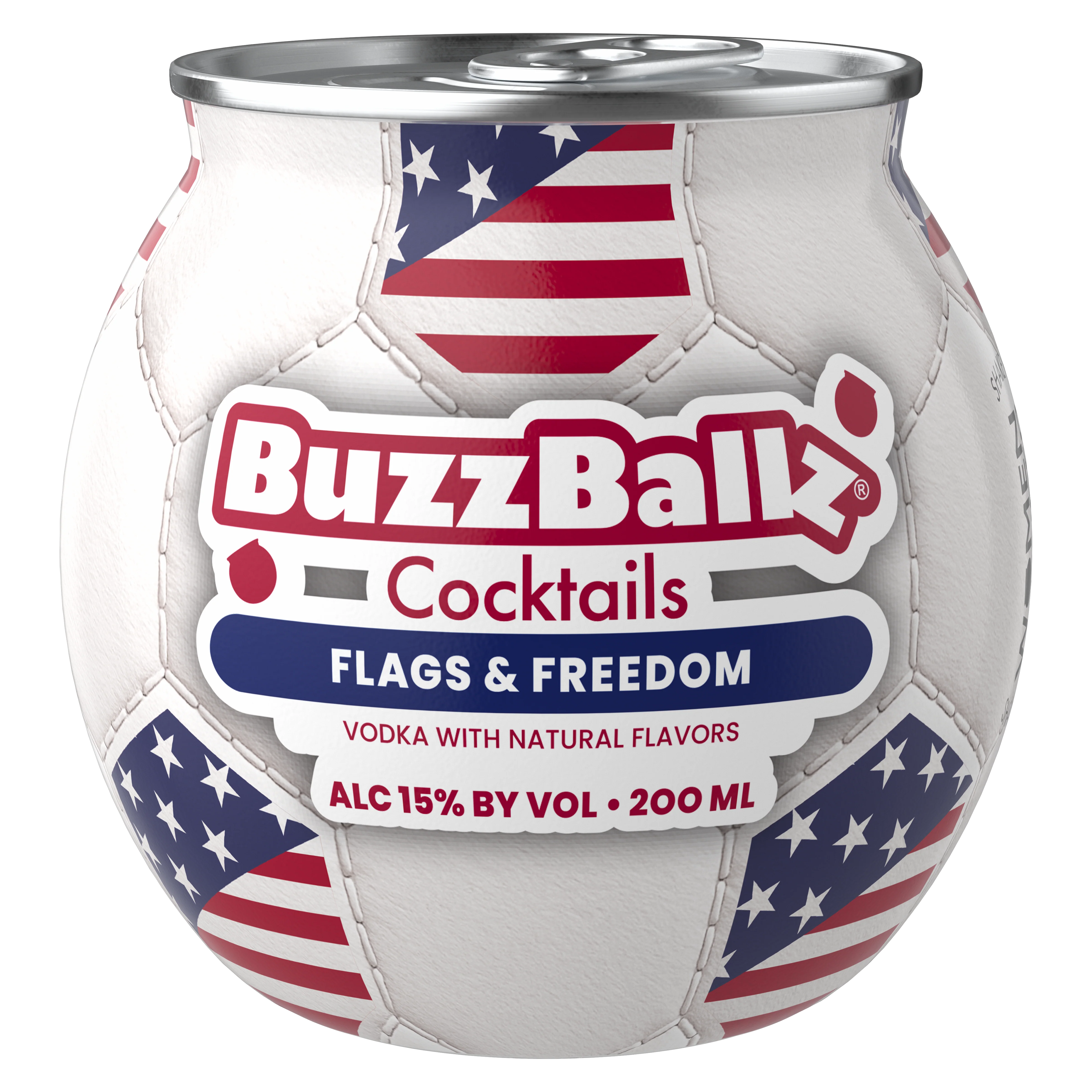 BuzzBallz Flags & Freedom Pineapple Orange Pre-Mixed Cocktails 4-Pack - Image 2