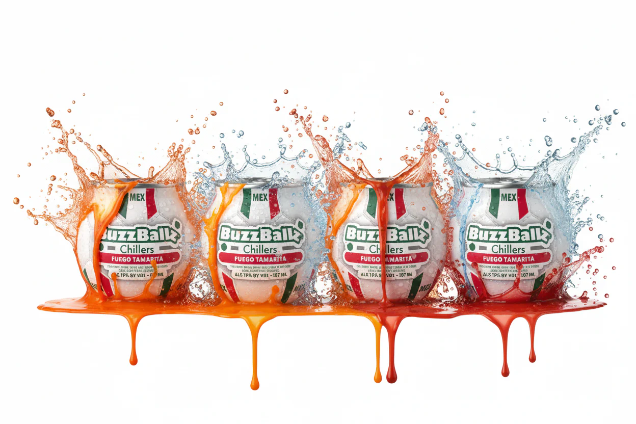 BuzzBallz Fuego Tamarita Watermelon Tamarind Pre-Mixed Cocktails 4 Pack - Image 3