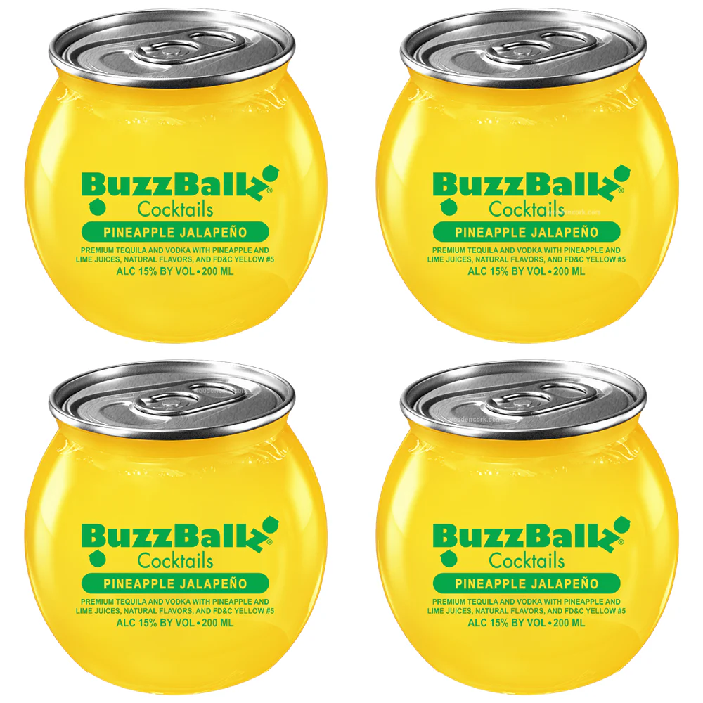 BuzzBallz Pineapple Jalapeño Pre-Mixed Cocktails 4-Pack