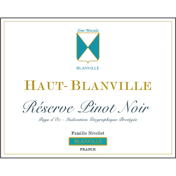 Chateau Haut-Blanville Pays d'Oc IGP Reserve Pinot Noir 750ml