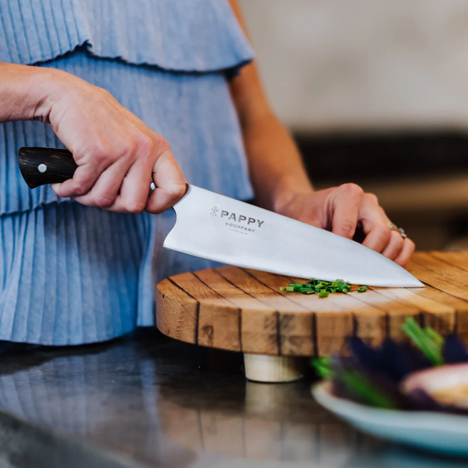 Chef Knife With Custom Barrel Stave Handle - Image 2