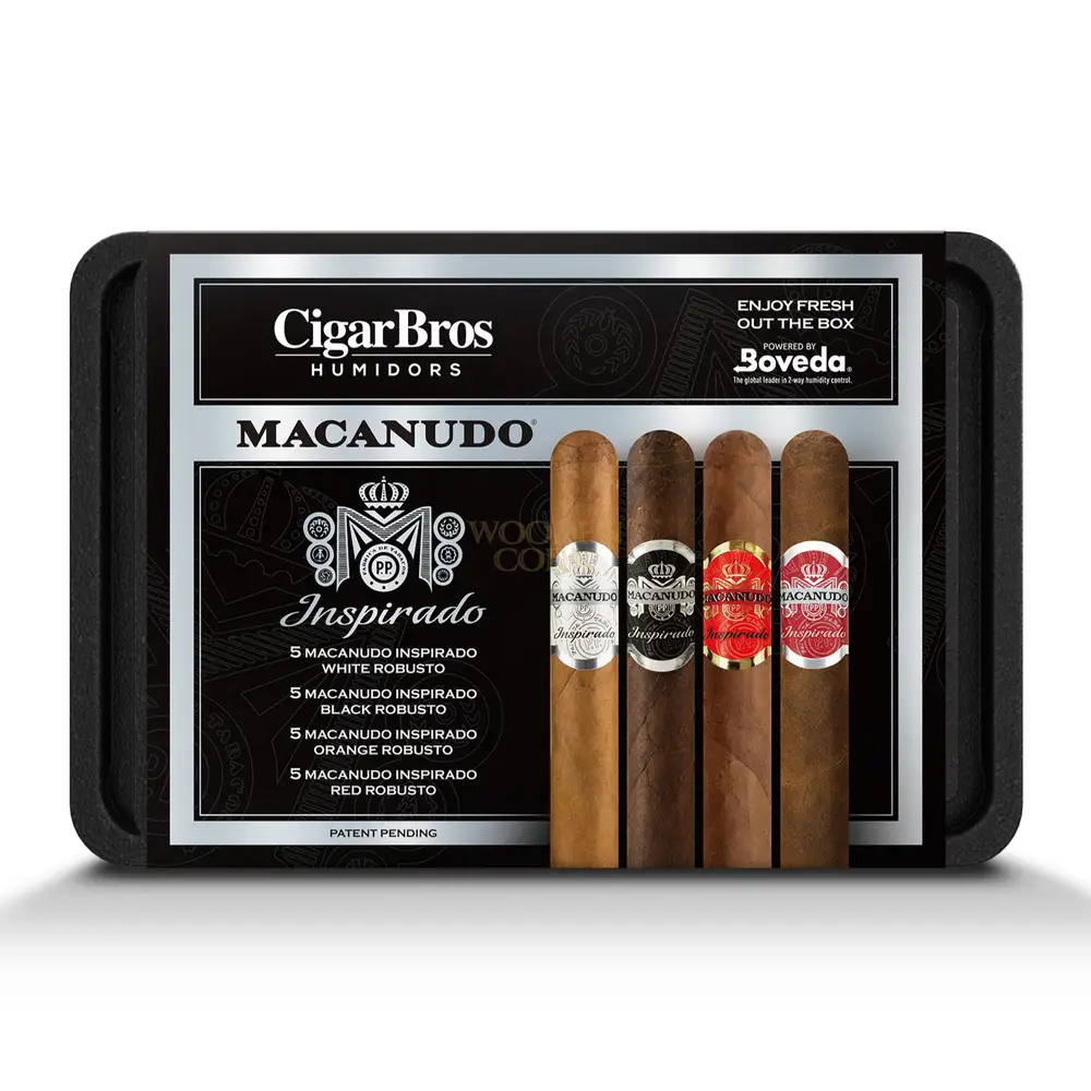 Macanudo Premium Cigars Set + Personal Humidor by CigarBros