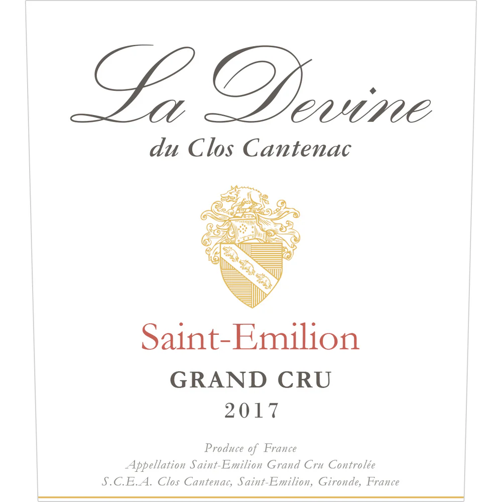 Clos Cantenac La Devine Saint Emilion Grand Cru Bordeaux Rouge 750ml