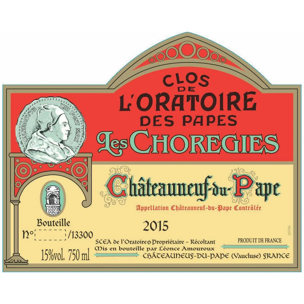 Clos De L'Oratoire Des Papes Chateauneuf-Du-Pape Les Choregies Red Rhone Blend 750ml