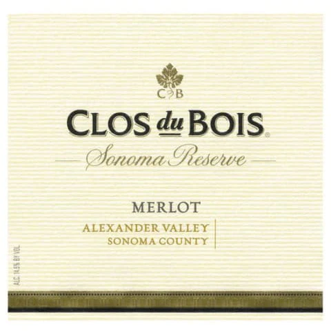 Clos Du Bois Reserve Alexander Valley Merlot 750ml