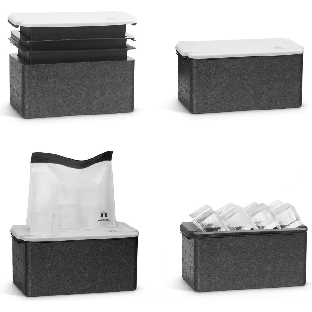 Crystal Clear Ice Cube Maker Tray - Eight 2" Squares Ice Cube Mold - Image 3