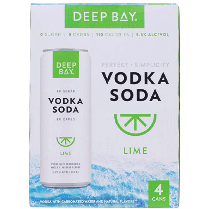 Deep Bay Vodka Soda Lime 4pk