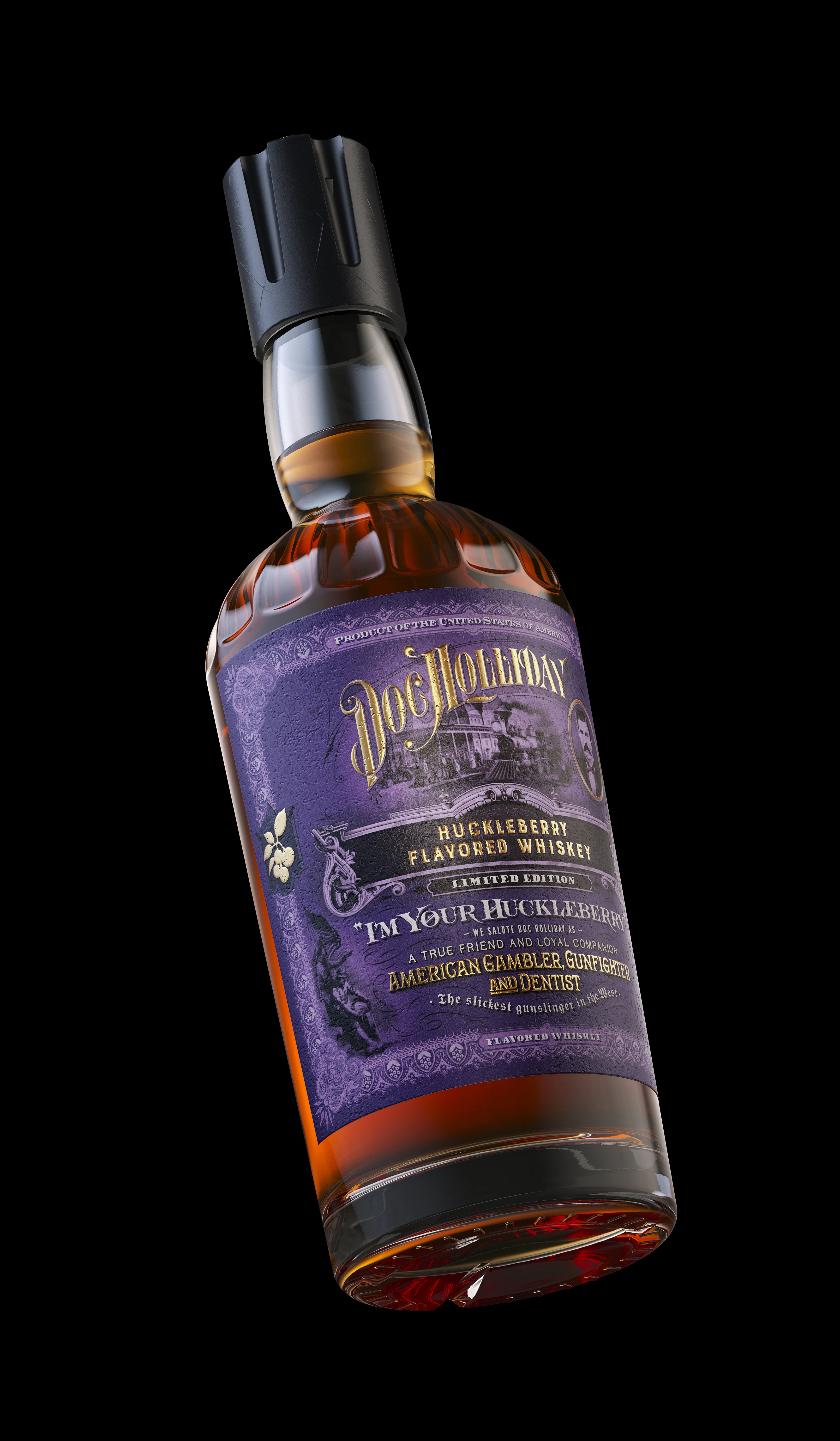 Doc Holliday Huckleberry Flavored Whiskey - Image 3