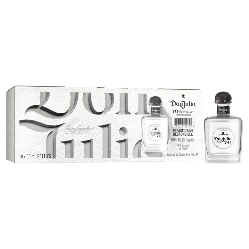 Don Julio 70th Anniversary Anejo Cristalino 50ml 10 Pack