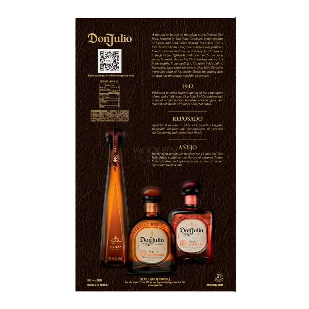 Don Julio 1942, Reposado & Añejo Gift Pack 3x375ml - Image 4