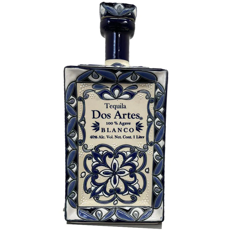 Dos Artes Blanco 1L Tequila Hand Painted