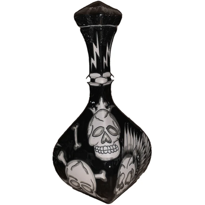 Dulce Amargura Day of the Dead Reposado Tequila 1L Black Skull Decanter