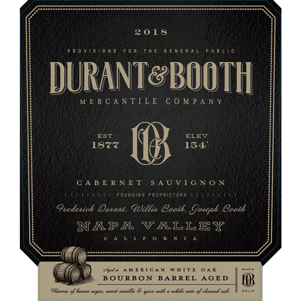 Durant and Booth Napa Valley Bourbon Barrel Aged Cabernet Sauvignon 750ml