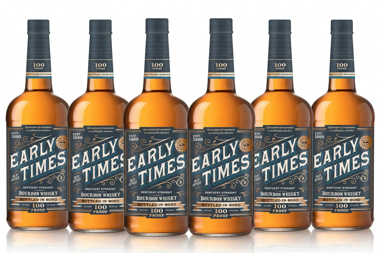 Early Times Black Plastic Cap 1L 6 Pack Discontinued