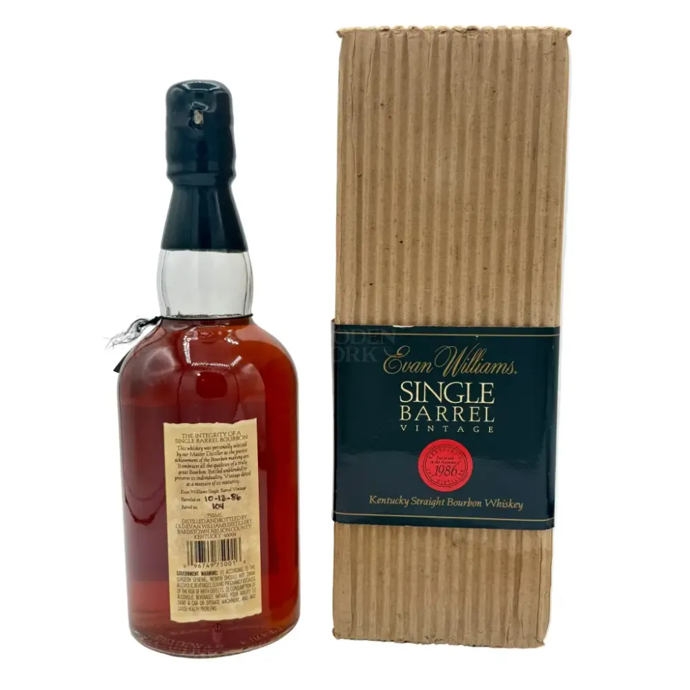 Evan Williams Single Barrel 1986 Vintage First Release 750ml - Image 2