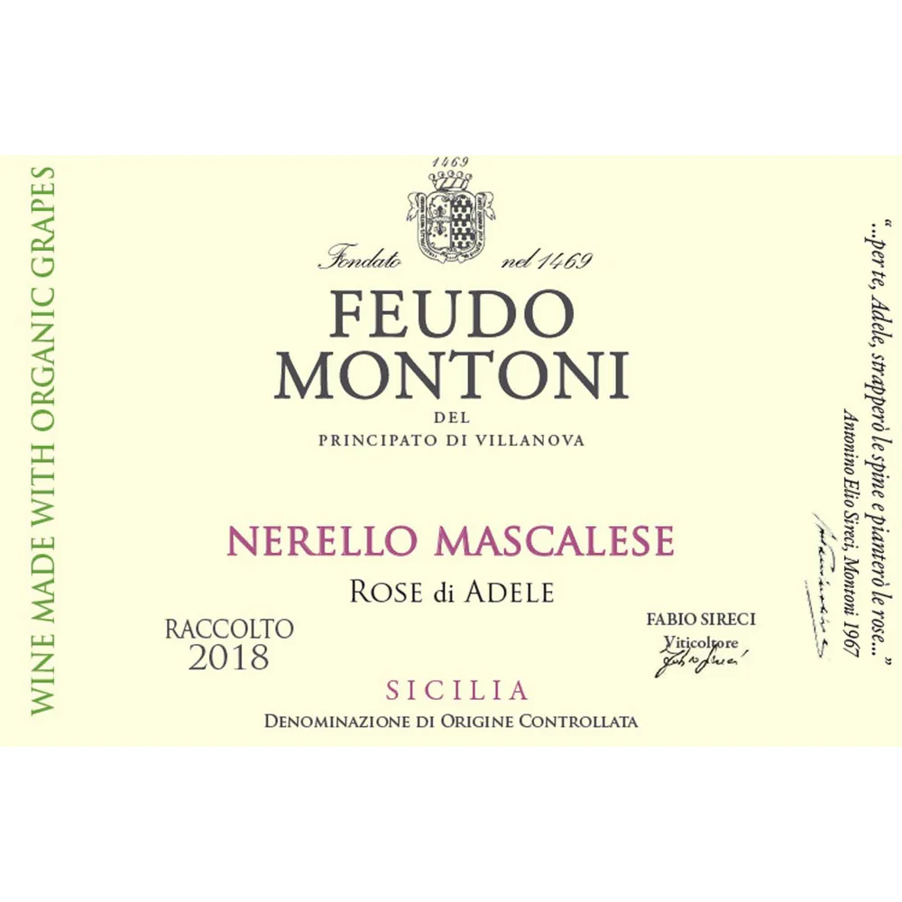 Feudo Montoni Rose Di Adele Sicily Nerello Mascalese 750ml