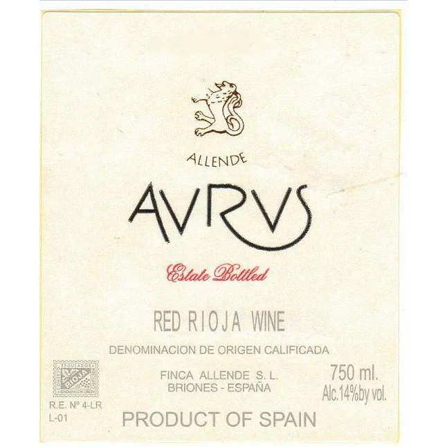 Finca Allende Aurus Rioja Tempranillo 750ml