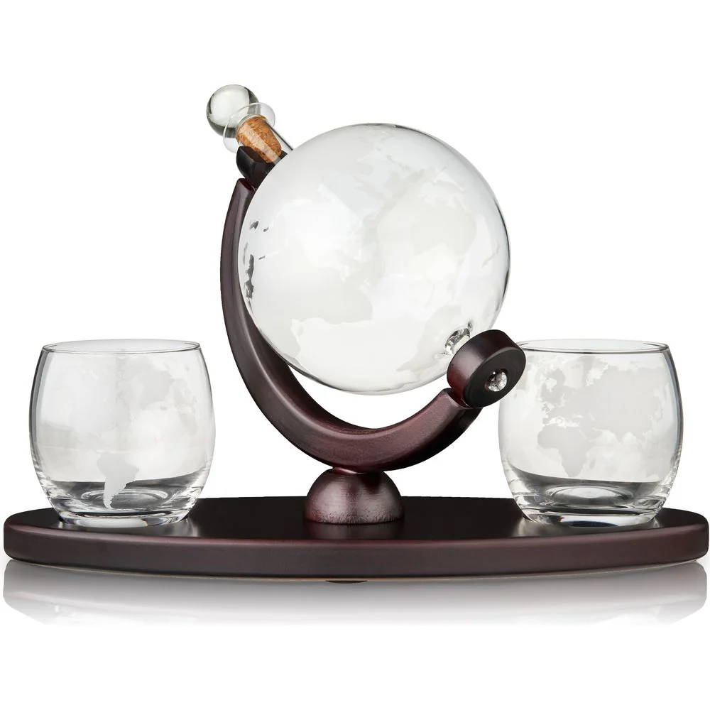 Globe Decanter and Whiskey Tumbler Set - Image 4