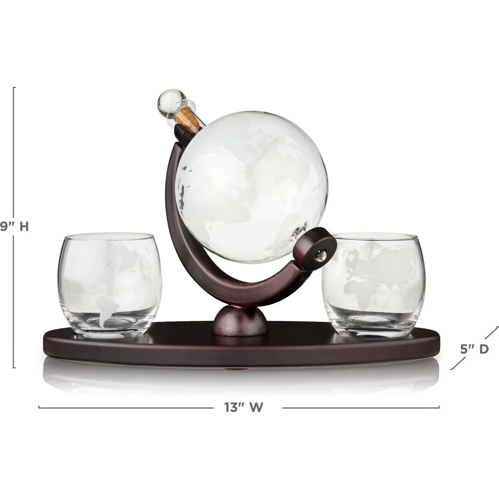 Globe Decanter and Whiskey Tumbler Set - Image 6