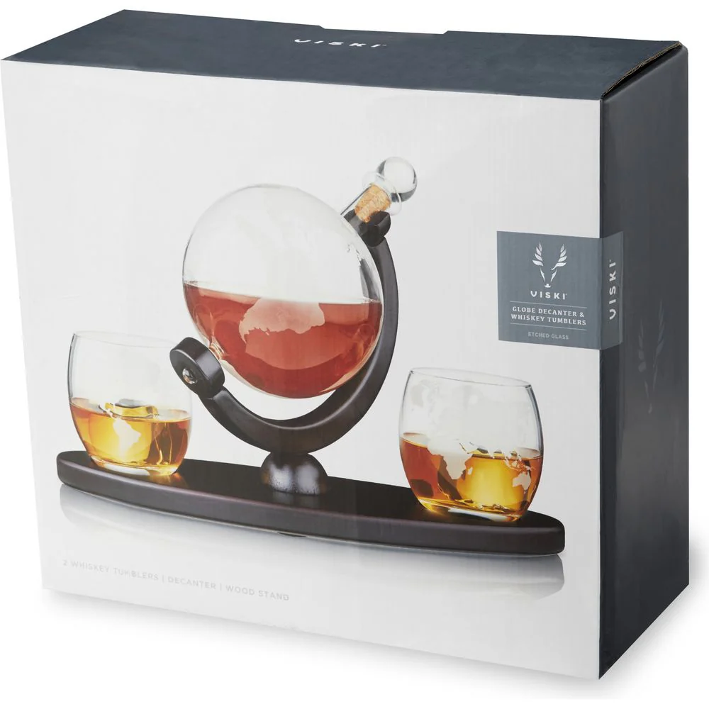 Globe Decanter and Whiskey Tumbler Set - Image 7