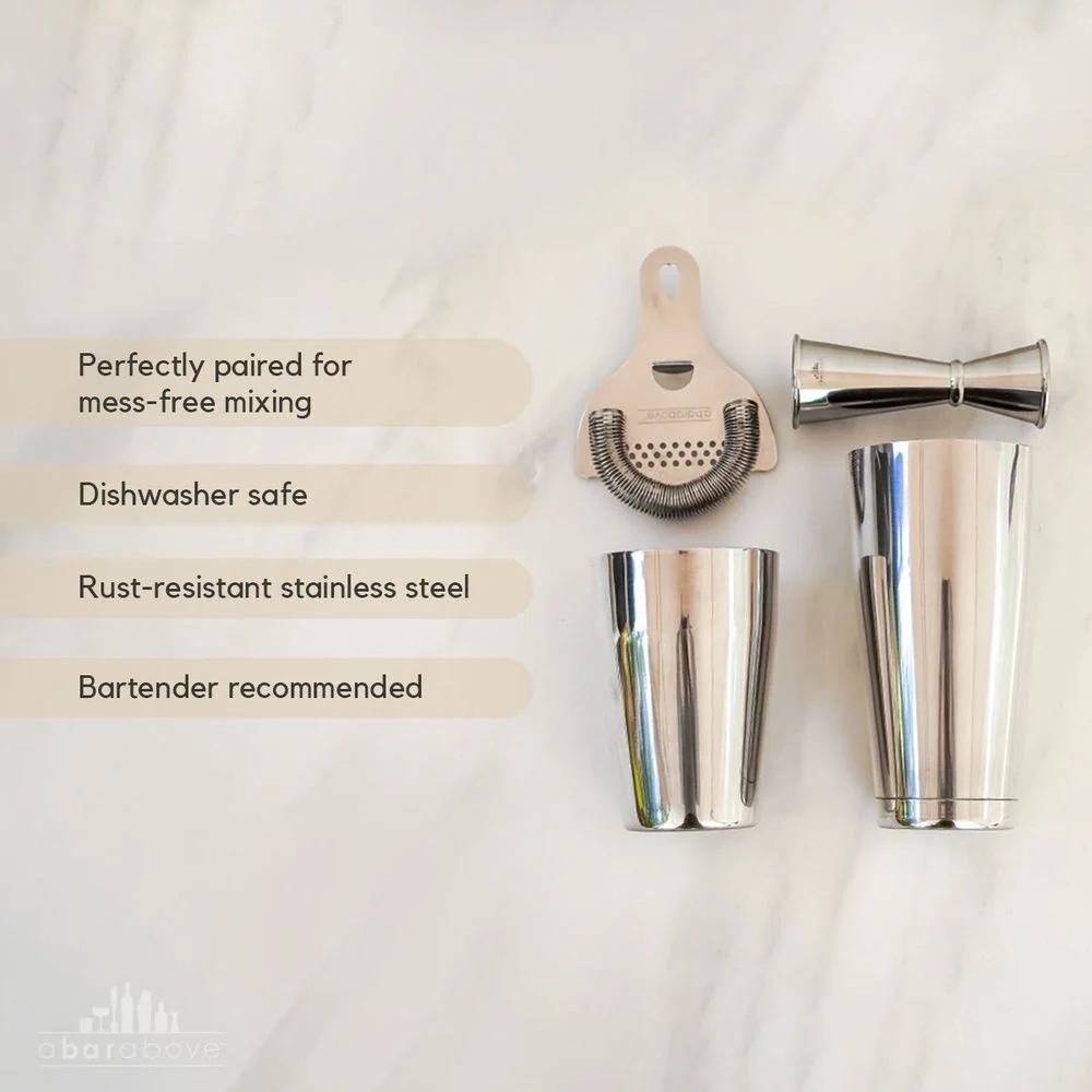 Gold Cocktail Shaker Set (4-Piece) - Image 2