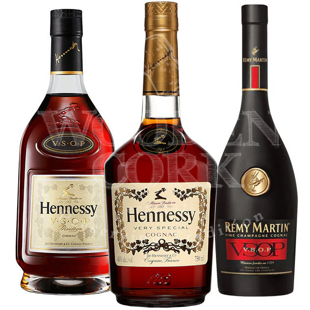 Hennessy Cognac & Hennessy VSOP & Remy Martin VSOP Bundle