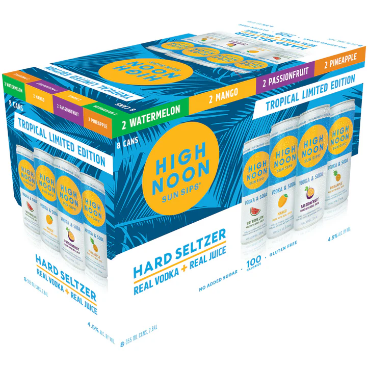 High Noon Sun Sips Limited Edition Tropical Mixed Vodka Hard Seltzer 8pk