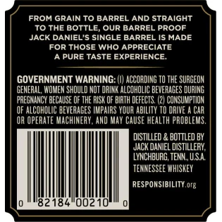 Jack Daniel's Barrel Proof 134.6 Single Barrel Select by Wooden Cork - Image 3