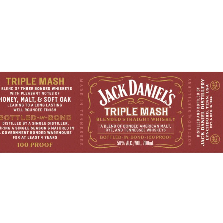 Jack Daniel's Bonded Triple Mash Bottled-In-Bond Blended Straight Whiskey - Image 2