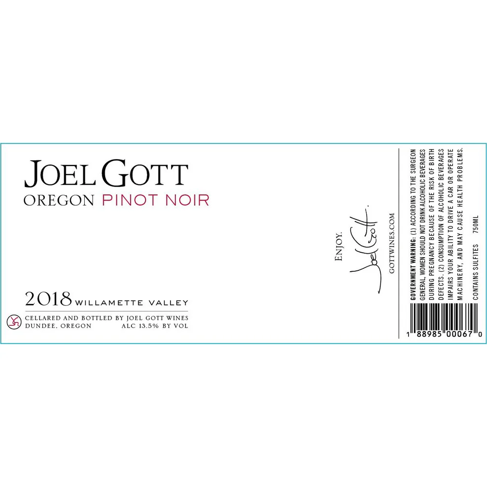 Joel Gott Willamette Valley Pinot Noir 750ml