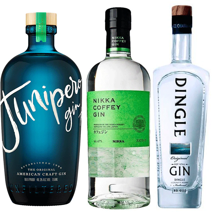 Junipero Gin, Dingle Gin and Nikka Coffey Gin Bundle