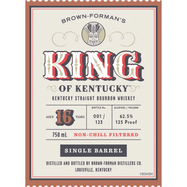 King Of Kentucky 16 Year Old Bourbon 2023 Release Single Barrel