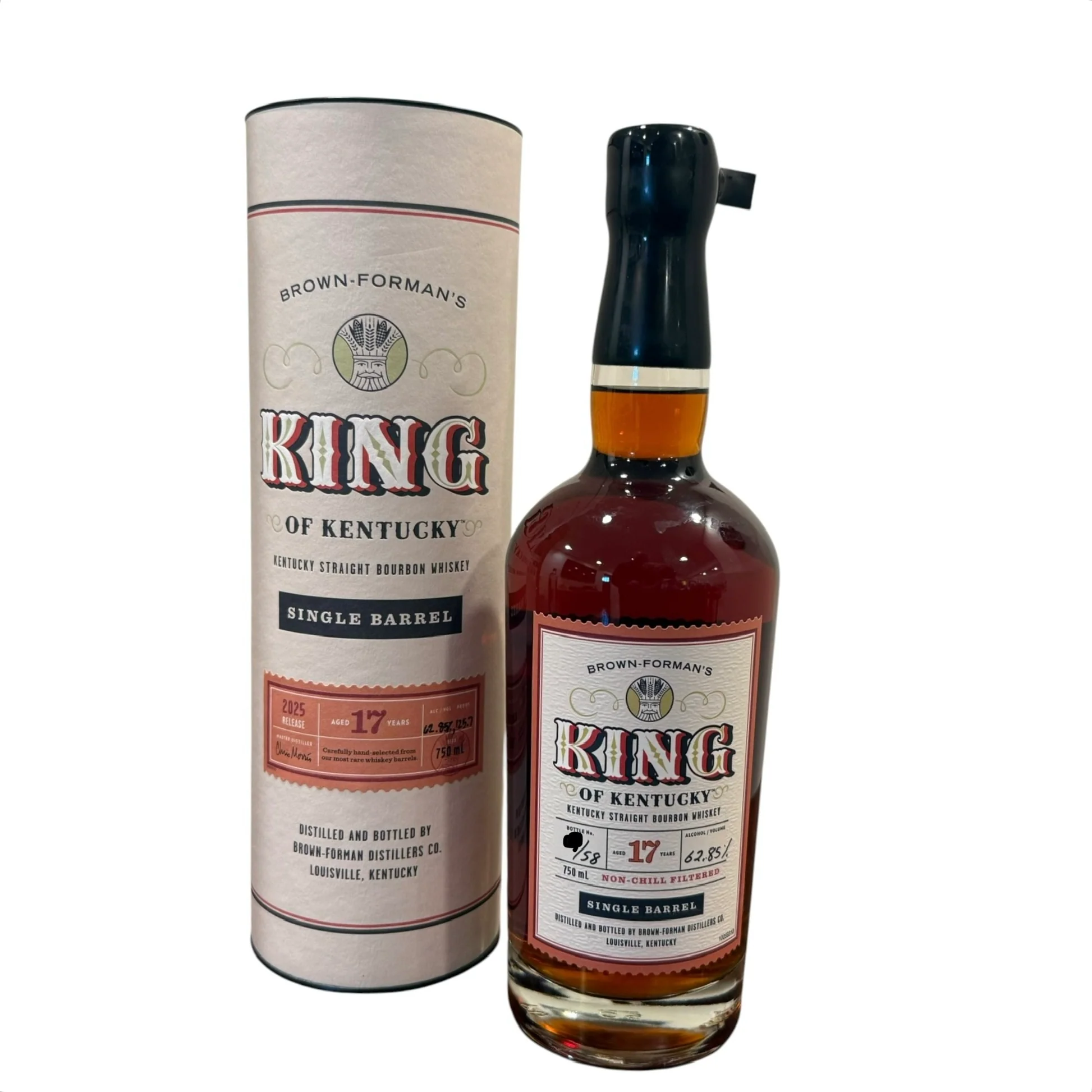 King Of Kentucky 17 Year Old Bourbon 2025 Release Single Barrel #1 125.7 Proof