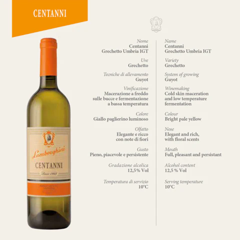Lamborghini: Centanni Grechetto Umbria White - Image 2