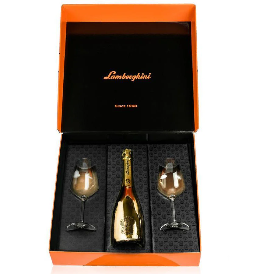 Lamborghini: Oro Vino Spumante With Crystal Glasses - Image 2