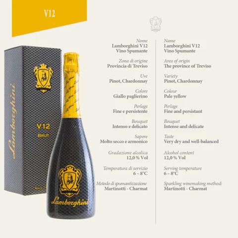 Lamborghini V12: Brut Vino Spumante With Gift Box - Image 2